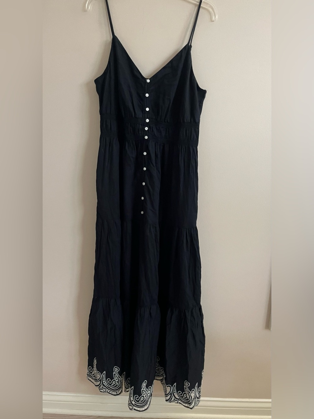 NWT-GAP Black Tiered Maxi Dress, Medium